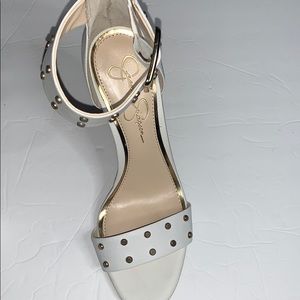 Jessica Simpson White heel